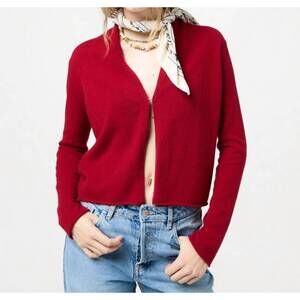 NEW GUEST IN RESIDENCE stealth cardigan in ruby